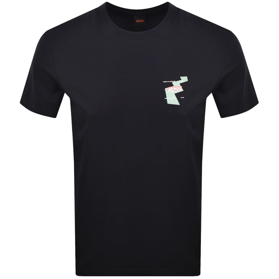 Image number 2 for BOSS Movement T Shirt Dark Blue