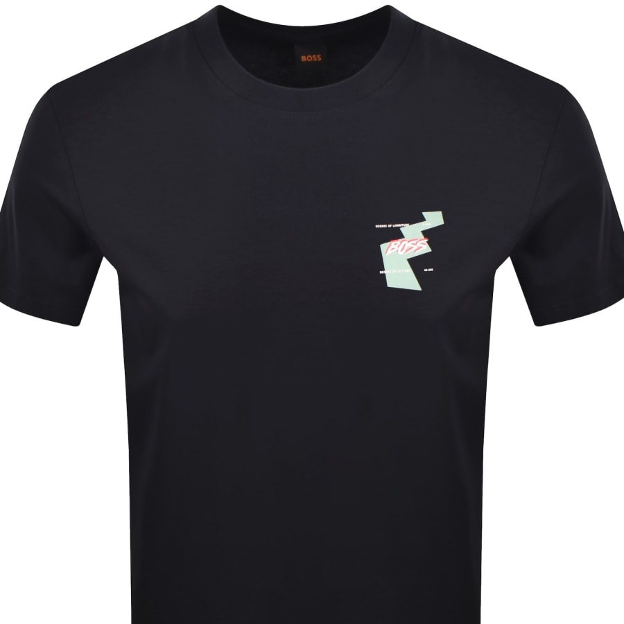 Image number 3 for BOSS Movement T Shirt Dark Blue