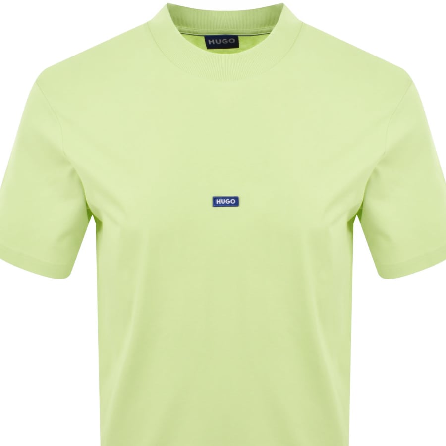 Image number 2 for HUGO Blue Nieros Logo T Shirt Bright Green