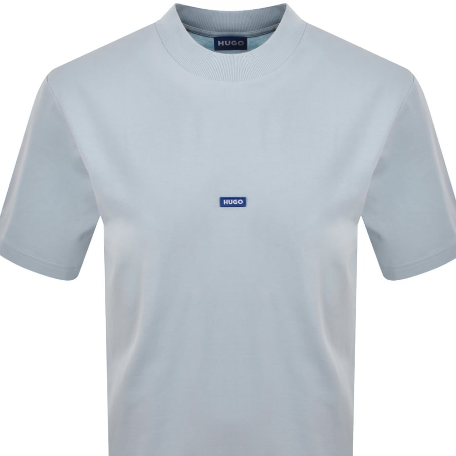 Image number 2 for HUGO Blue Nieros Logo T Shirt Open Blue