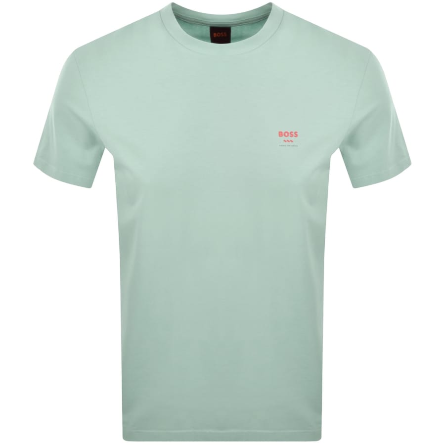 Image number 2 for BOSS TGroove Logo T Shirt Aqua Green