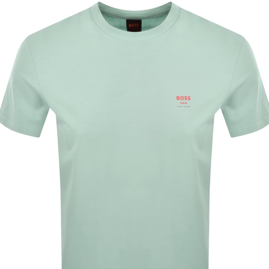 Image number 3 for BOSS TGroove Logo T Shirt Aqua Green