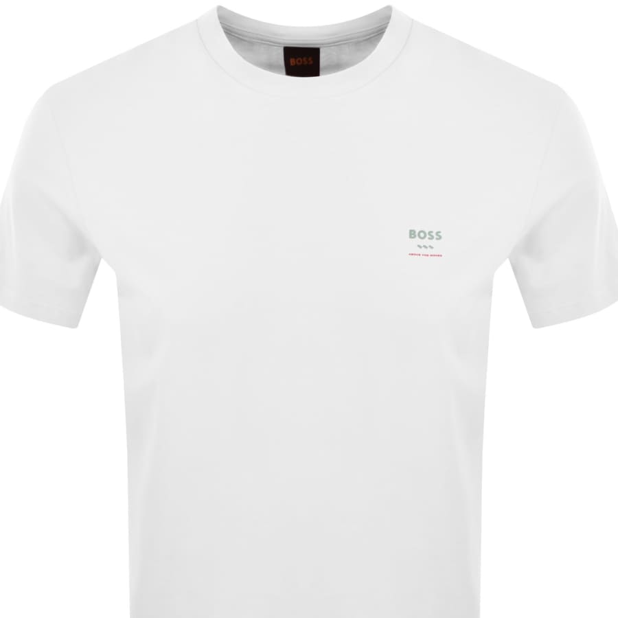 Image number 3 for BOSS TGroove Logo T Shirt White