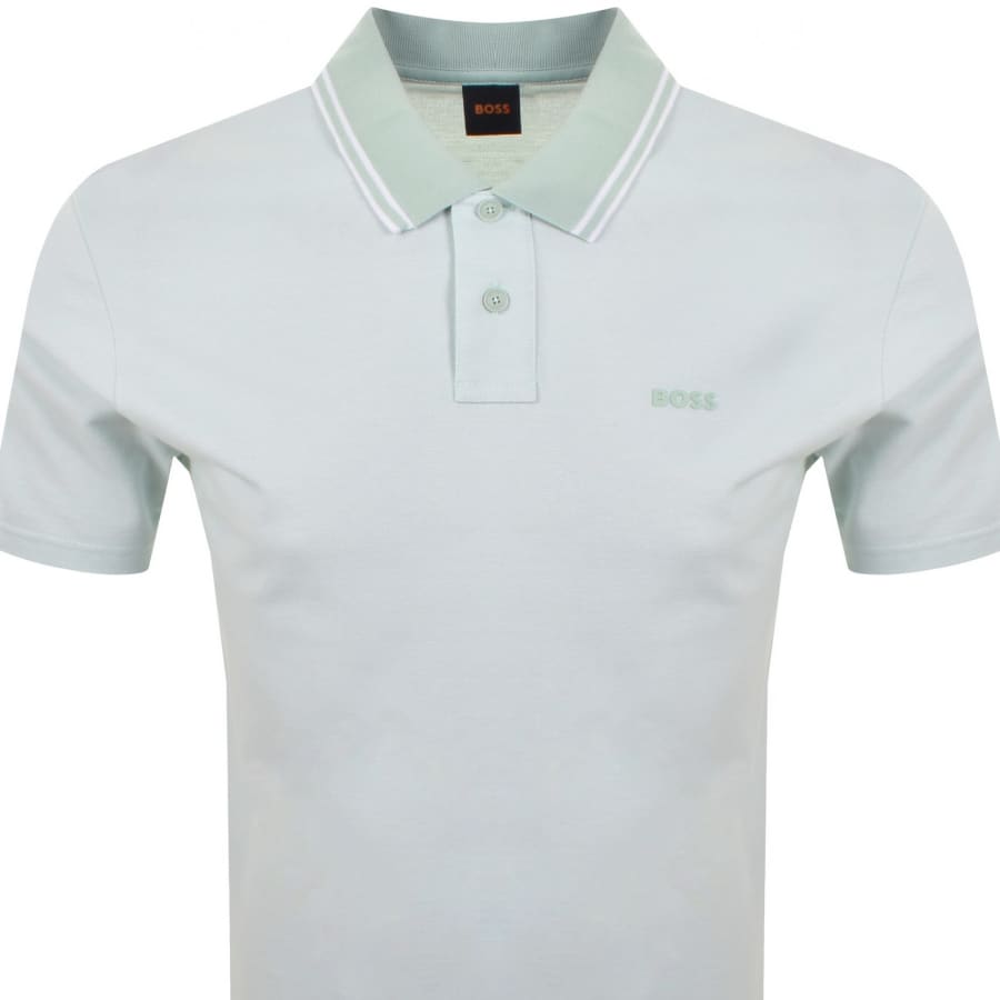Image number 2 for BOSS Oxford New Polo Aqua Green