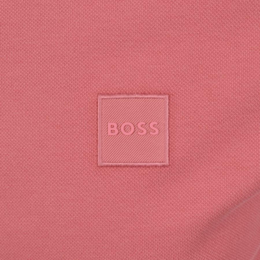 Image number 3 for BOSS Passertip Slim Fit Polo T Shirt Pink