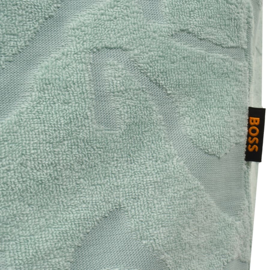 Image number 3 for BOSS Flower Towel T Shirt Aqua Green