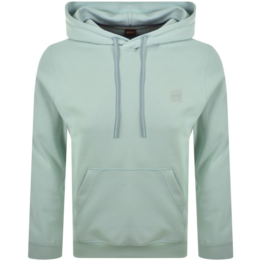 Image number 1 for BOSS Wetalk Pullover Hoodie Aqua Green