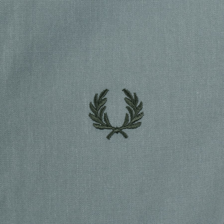 Image number 3 for Fred Perry Short Sleeved Shirt Stockport Blue