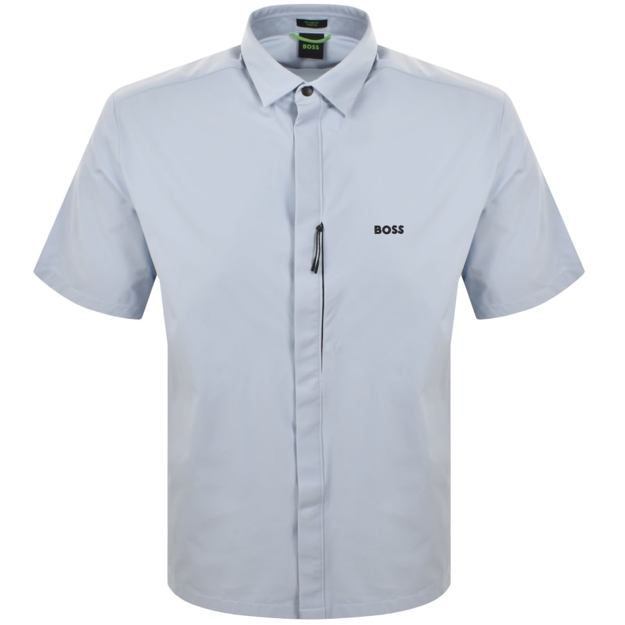 Image number 1 for BOSS Terrace Short Sleeve Shirt Blue
