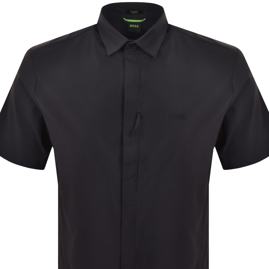 Image number 2 for BOSS Terrace Short Sleeve Shirt Dark Blue