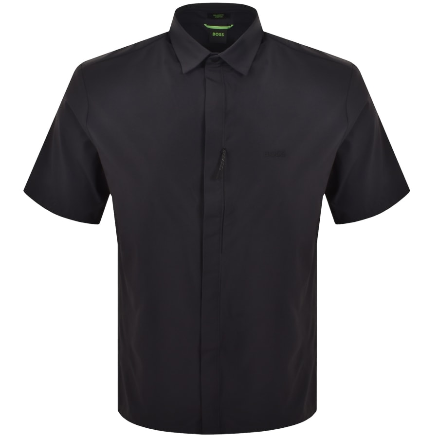 Image number 1 for BOSS Terrace Short Sleeve Shirt Dark Blue