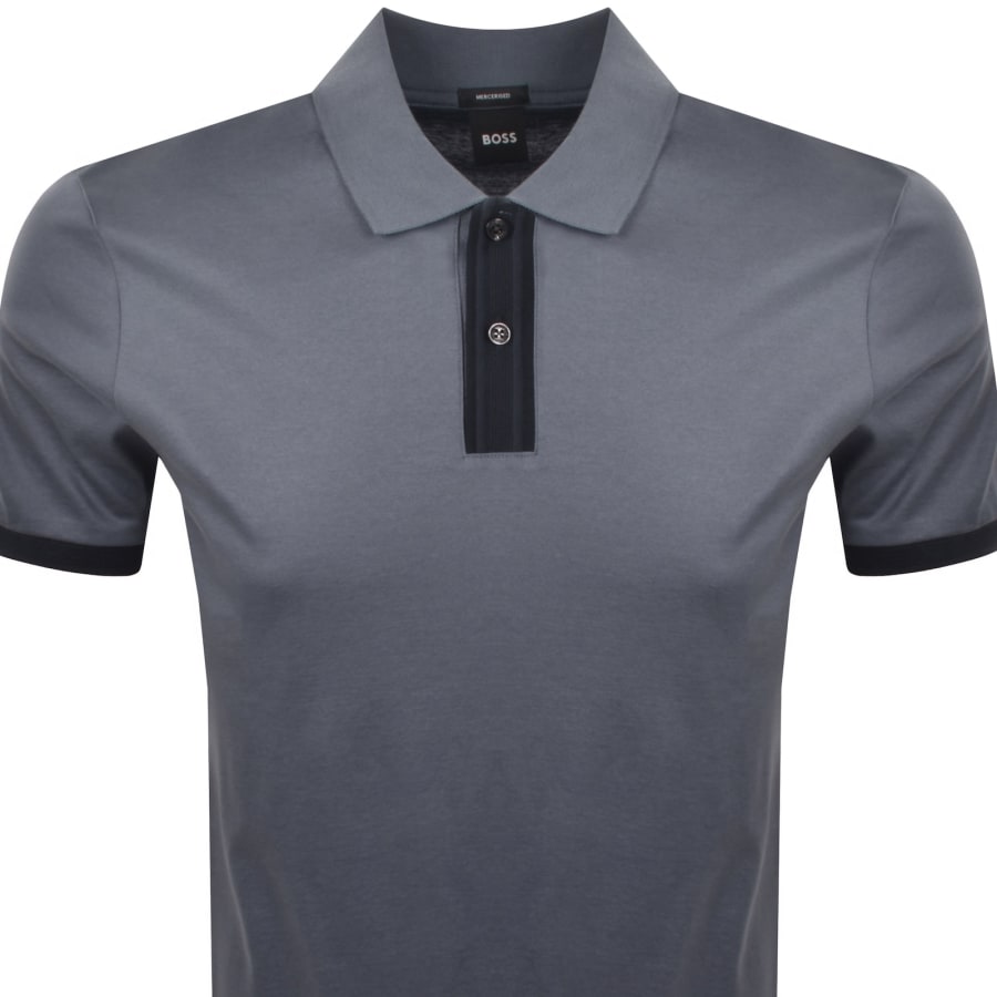 Image number 2 for BOSS Parlay Polo T Shirt Open Blue