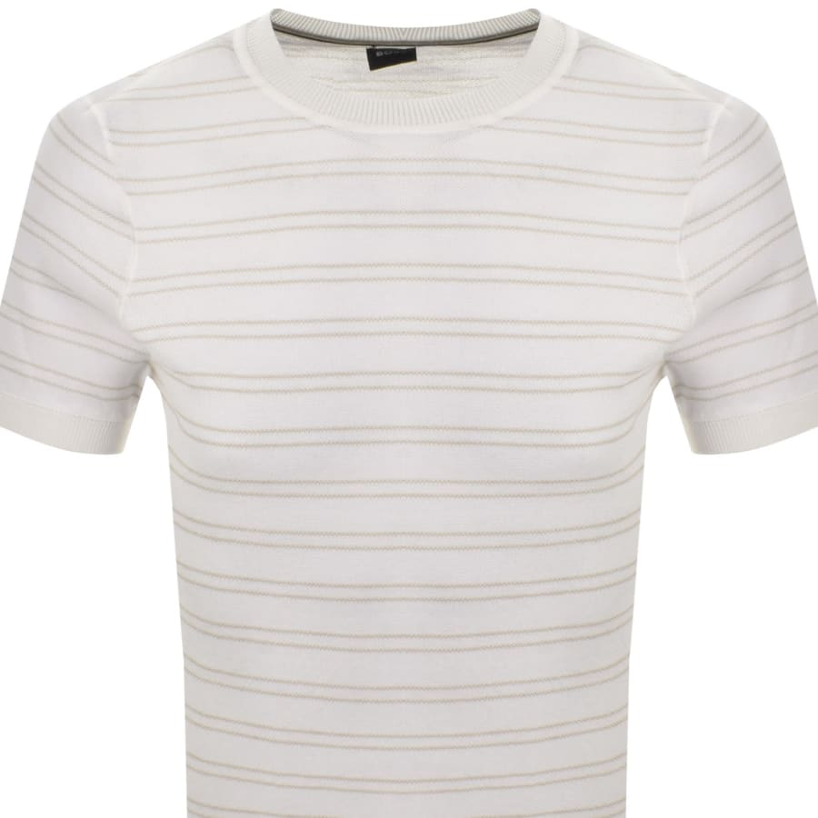 Image number 2 for BOSS Nalon Knit T Shirt White