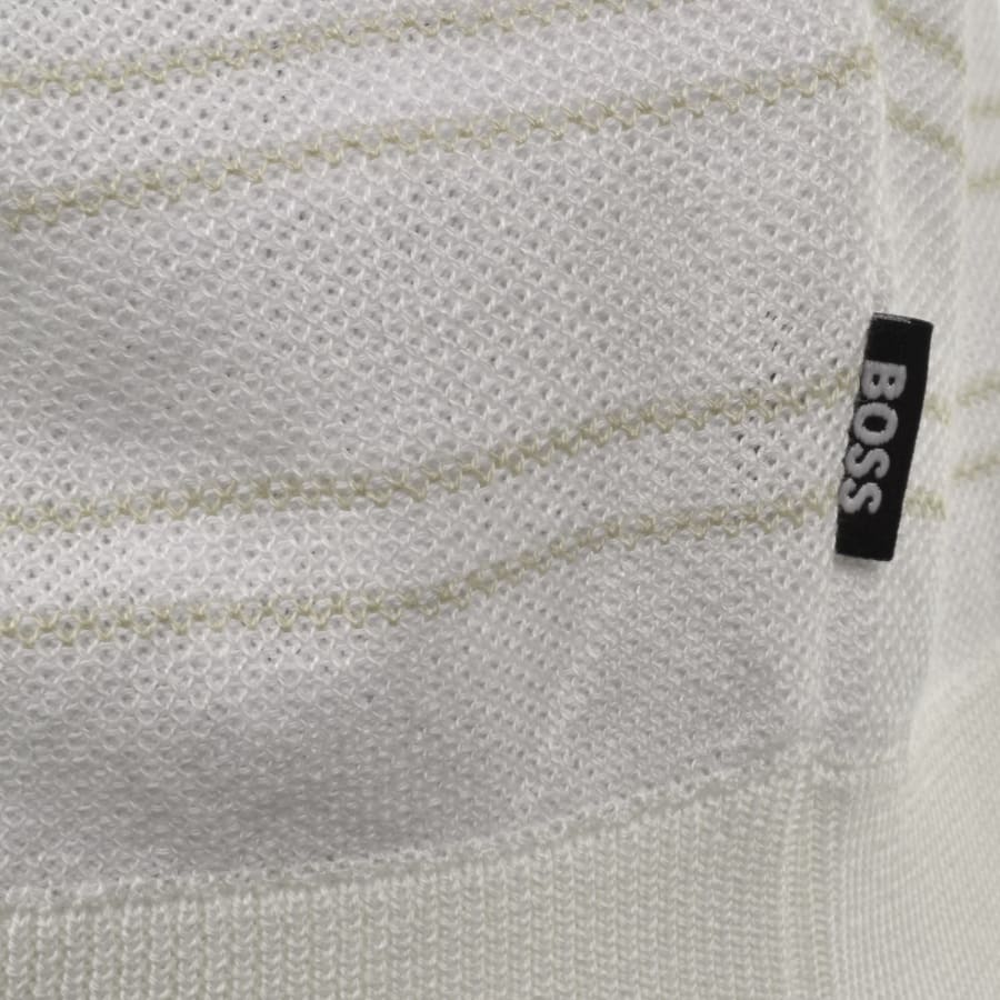 Image number 3 for BOSS Nalon Knit T Shirt White