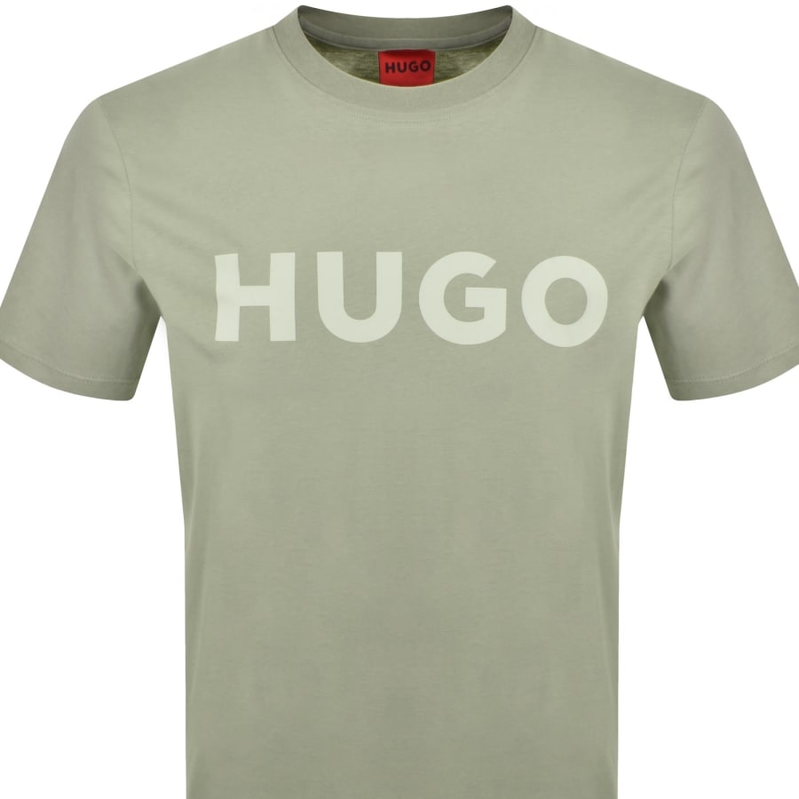 Image number 2 for HUGO Dulivio Crew Neck T Shirt Green
