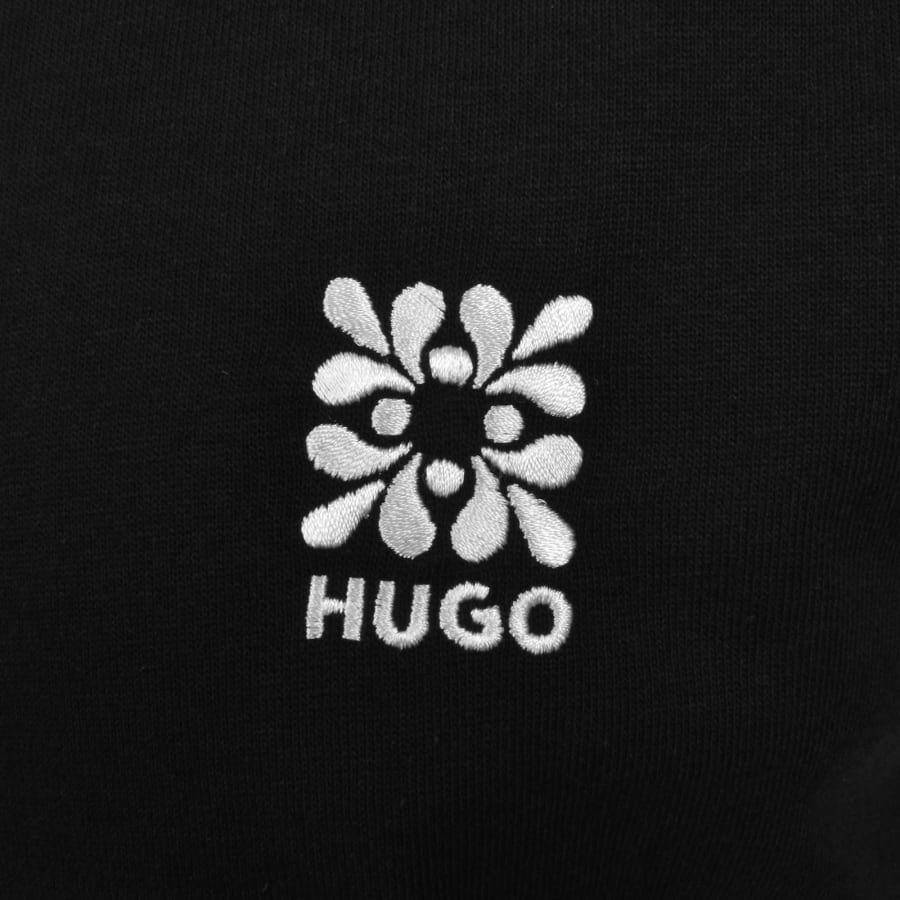 Image number 3 for HUGO Darro Overlock Polo T Shirt Black