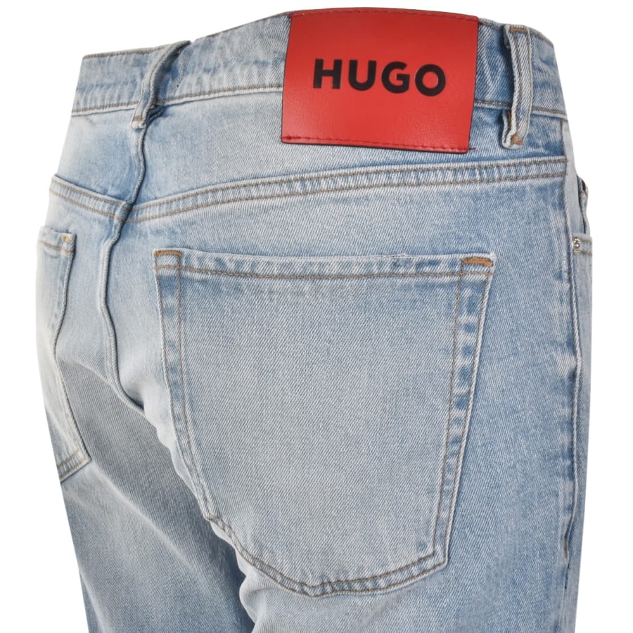 Image number 4 for HUGO 634 Tapered Fit Jeans Light Blue