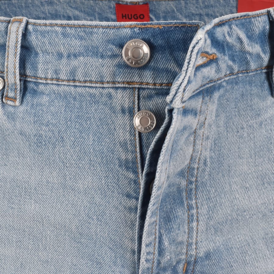 Image number 5 for HUGO 634 Tapered Fit Jeans Light Blue