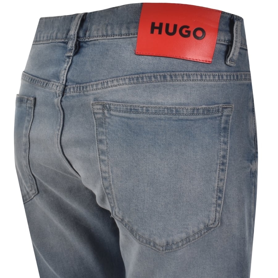 Image number 4 for HUGO 708 Slim Jeans Mid Wash Blue