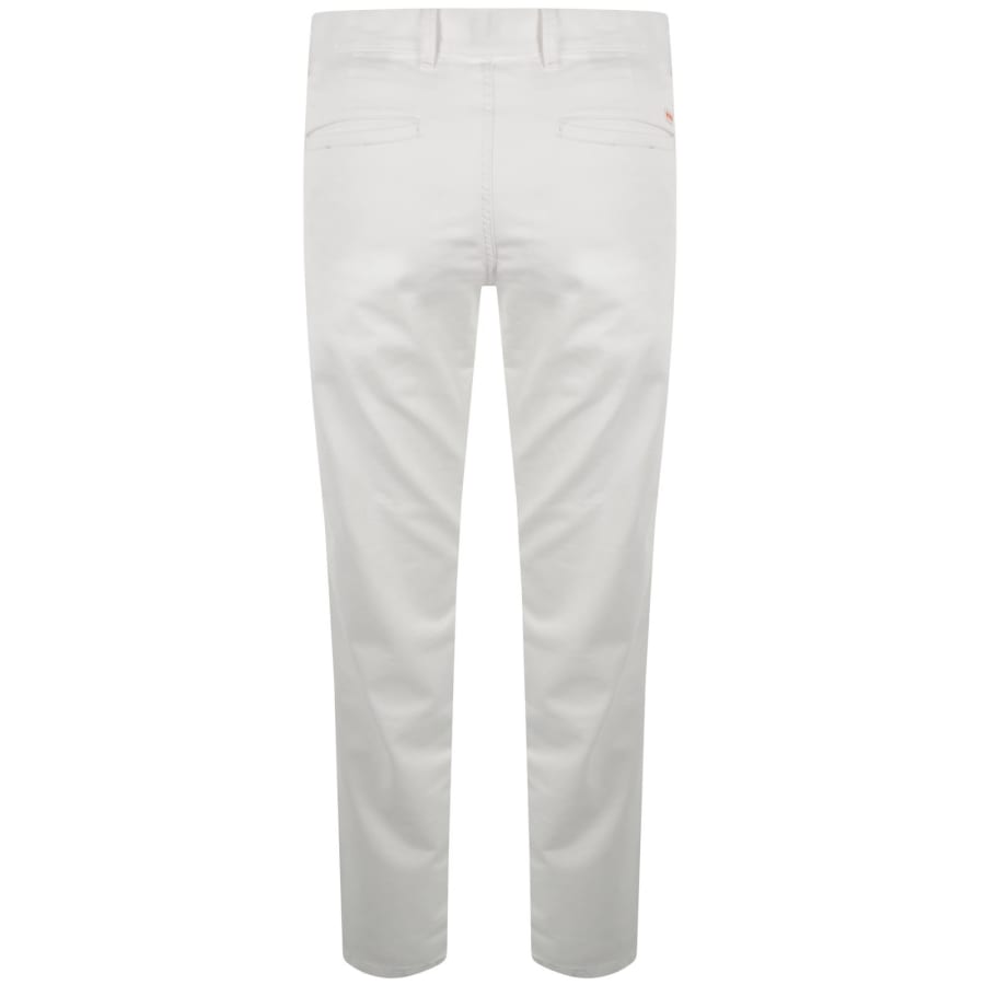 Image number 3 for BOSS Chino Slim Trousers White