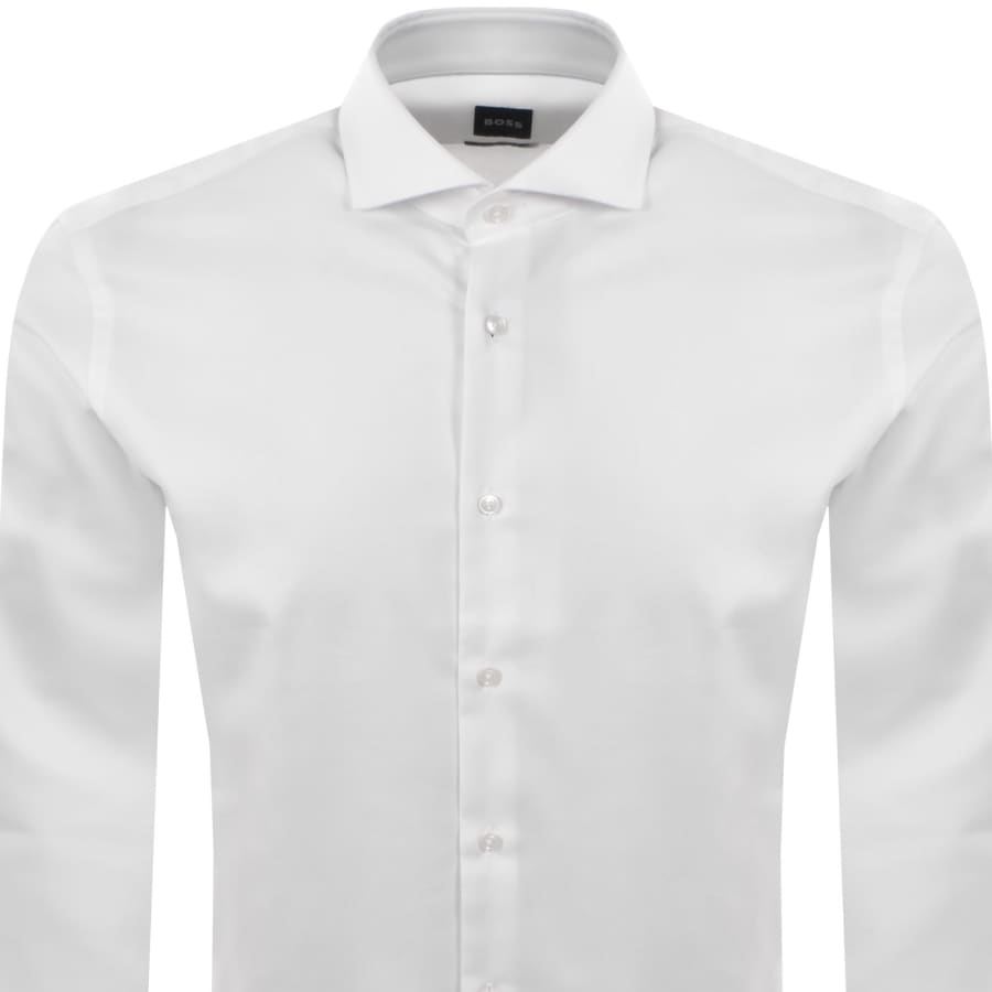 Image number 2 for BOSS P Joe Long Sleeve Shirt White