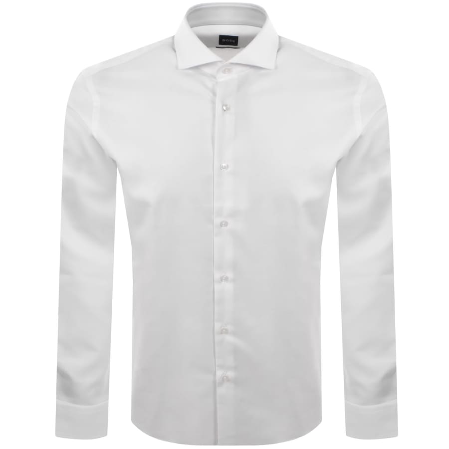 Image number 1 for BOSS P Joe Long Sleeve Shirt White