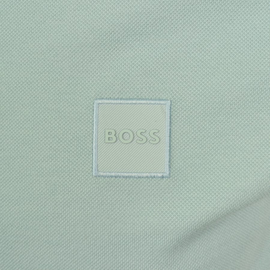 Image number 3 for BOSS Passertip Slim Fit Polo T Shirt Aqua Green