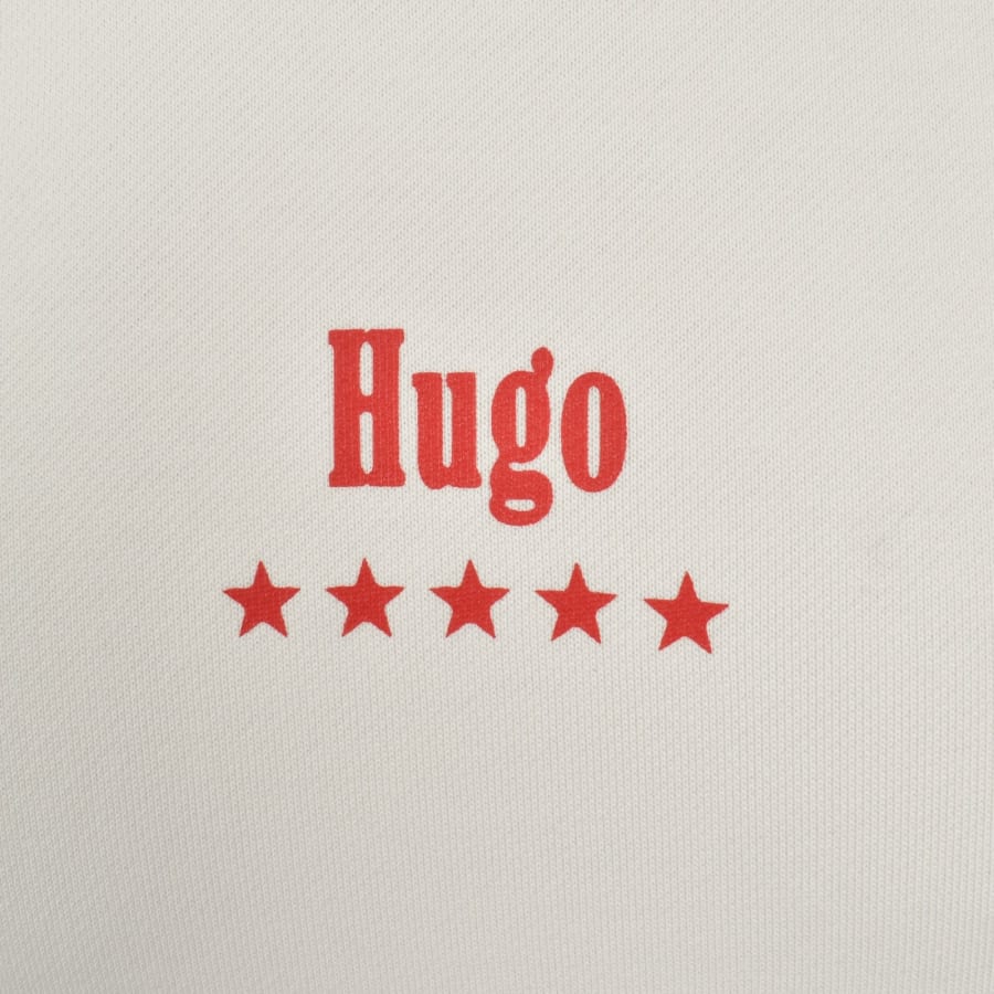 Image number 4 for HUGO Blue Nucavex Sweatshirt Cream