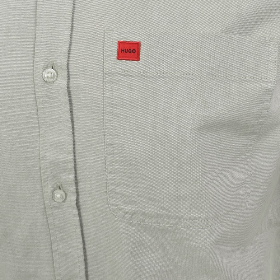Image number 3 for HUGO Long Sleeved Evito Shirt Light Green
