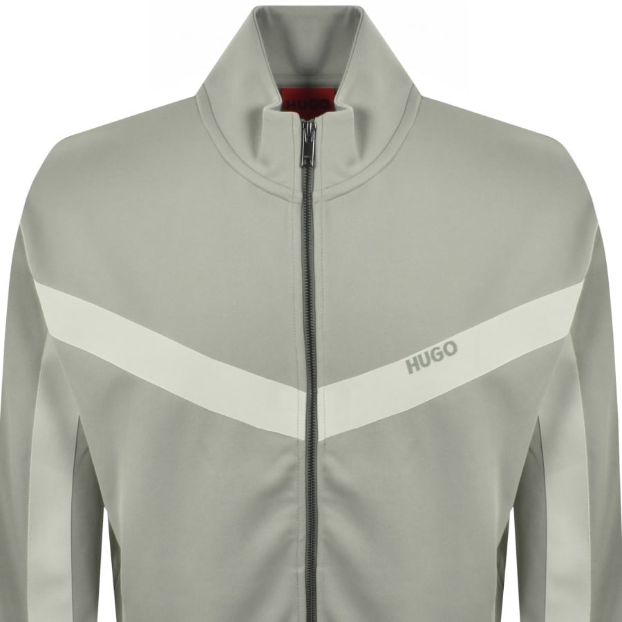 Image number 2 for HUGO Darti Full Zip Sweatshirt Light Green