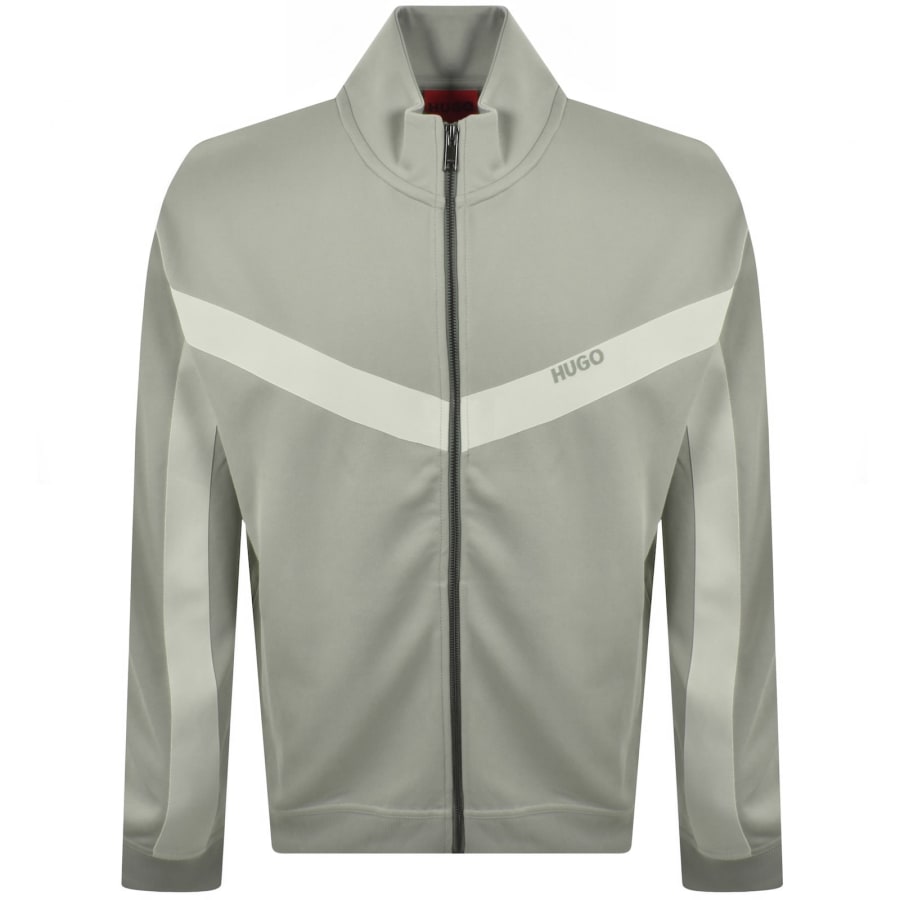 Image number 1 for HUGO Darti Full Zip Sweatshirt Light Green
