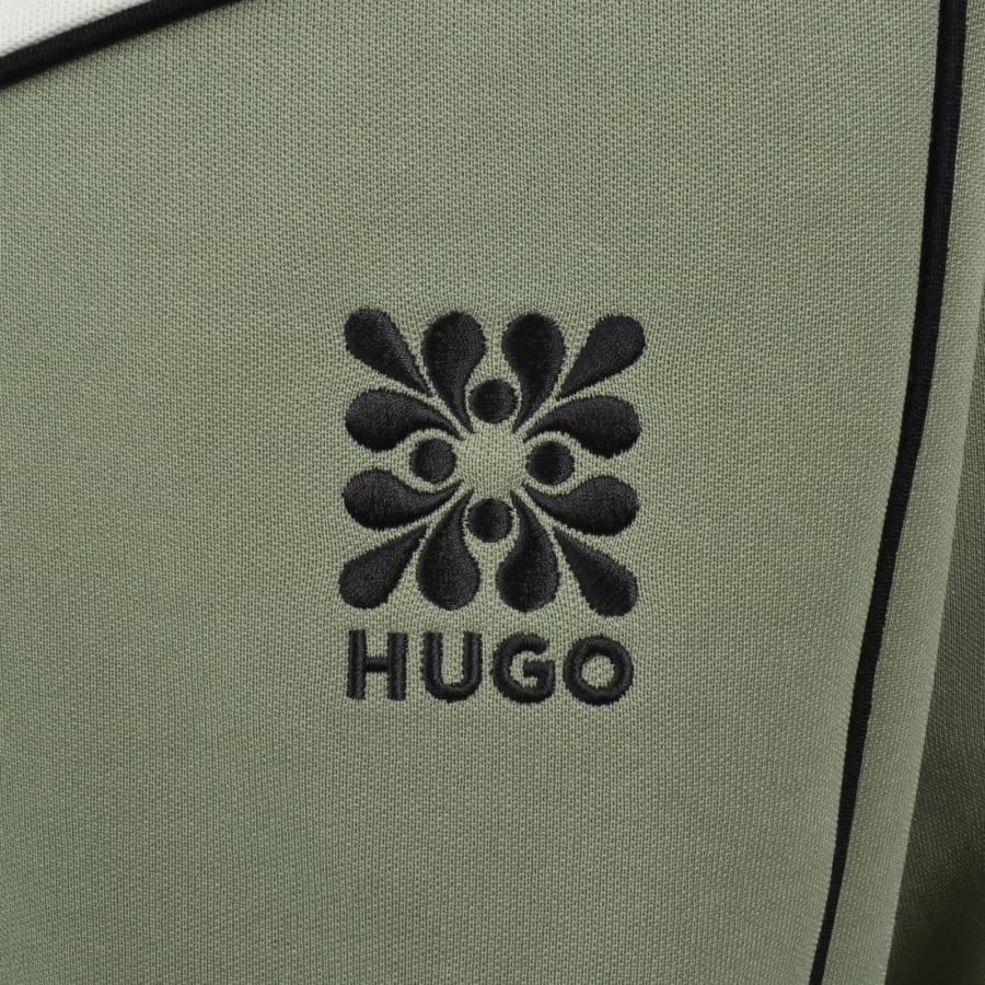 Image number 3 for HUGO Darynt Full Zip Sweatshirt Light Green