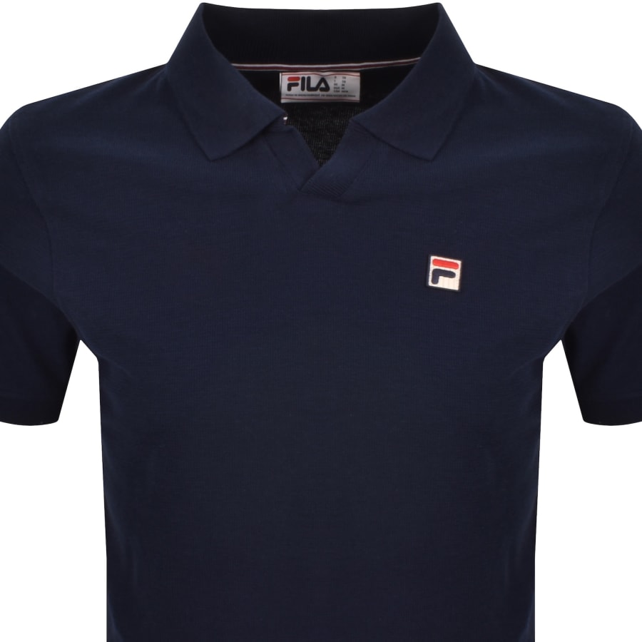 Image number 2 for Fila Tristiano Textured Polo T Shirt Navy