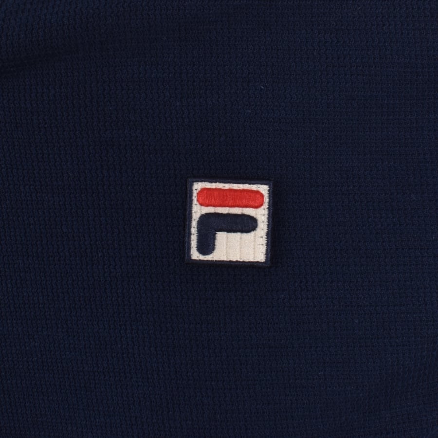 Image number 3 for Fila Tristiano Textured Polo T Shirt Navy