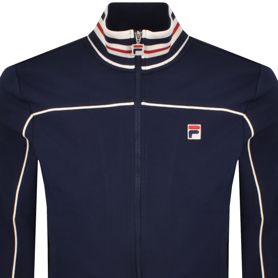 Image number 2 for Fila Federico Zip Track Top Navy