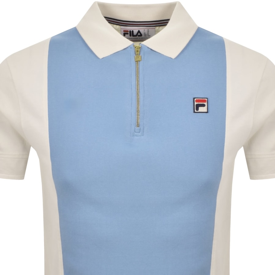 Image number 2 for Fila Pierro Cut And Sew Polo T Shirt Blue