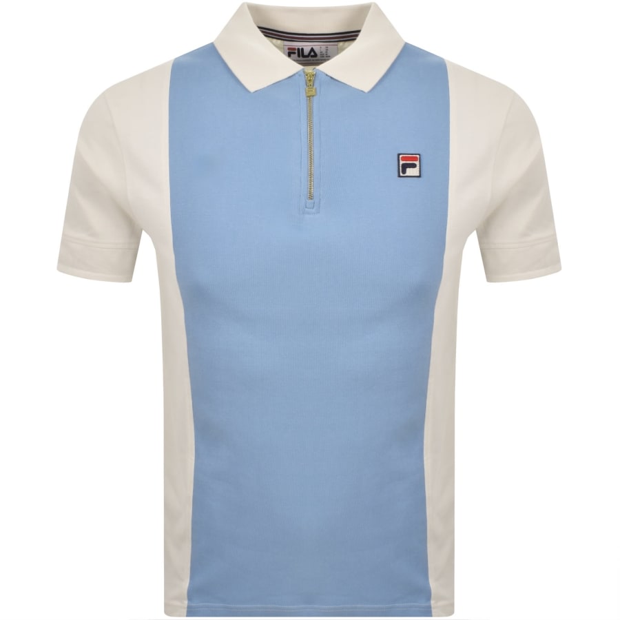 Image number 1 for Fila Pierro Cut And Sew Polo T Shirt Blue