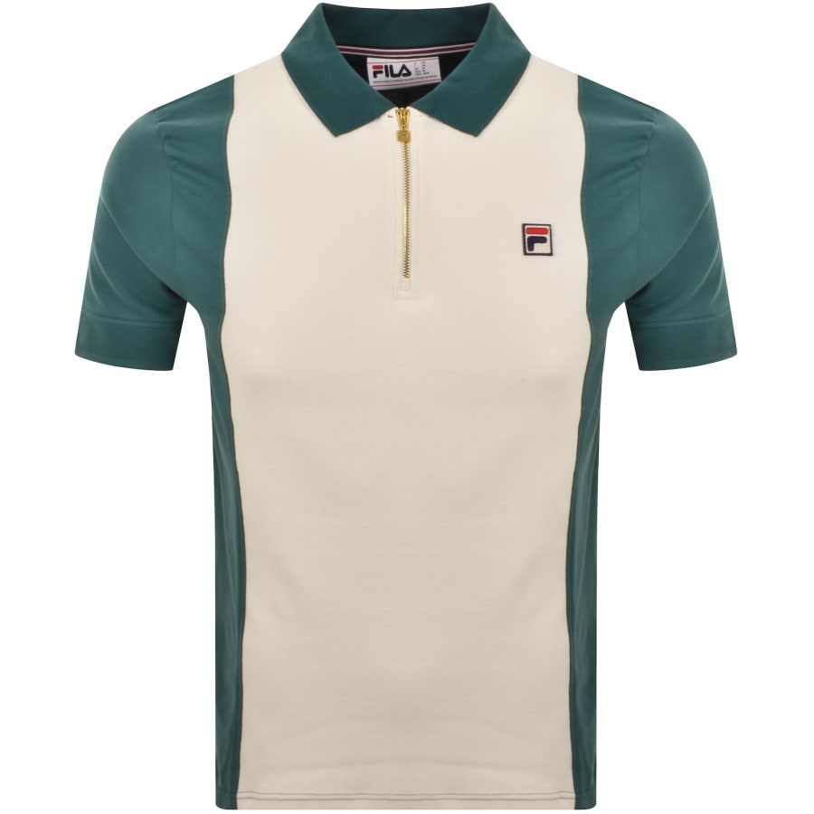 Image number 1 for Fila Pierro Cut And Sew Polo T Shirt Green