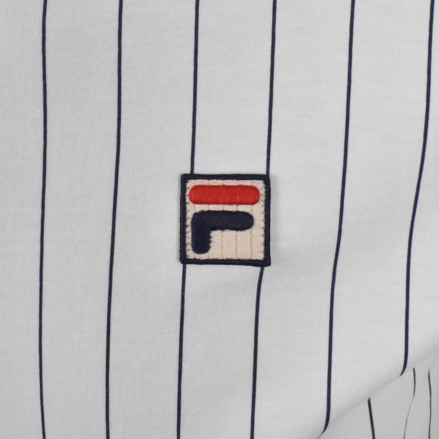 Image number 3 for Fila Pinstripe Polo T Shirt White