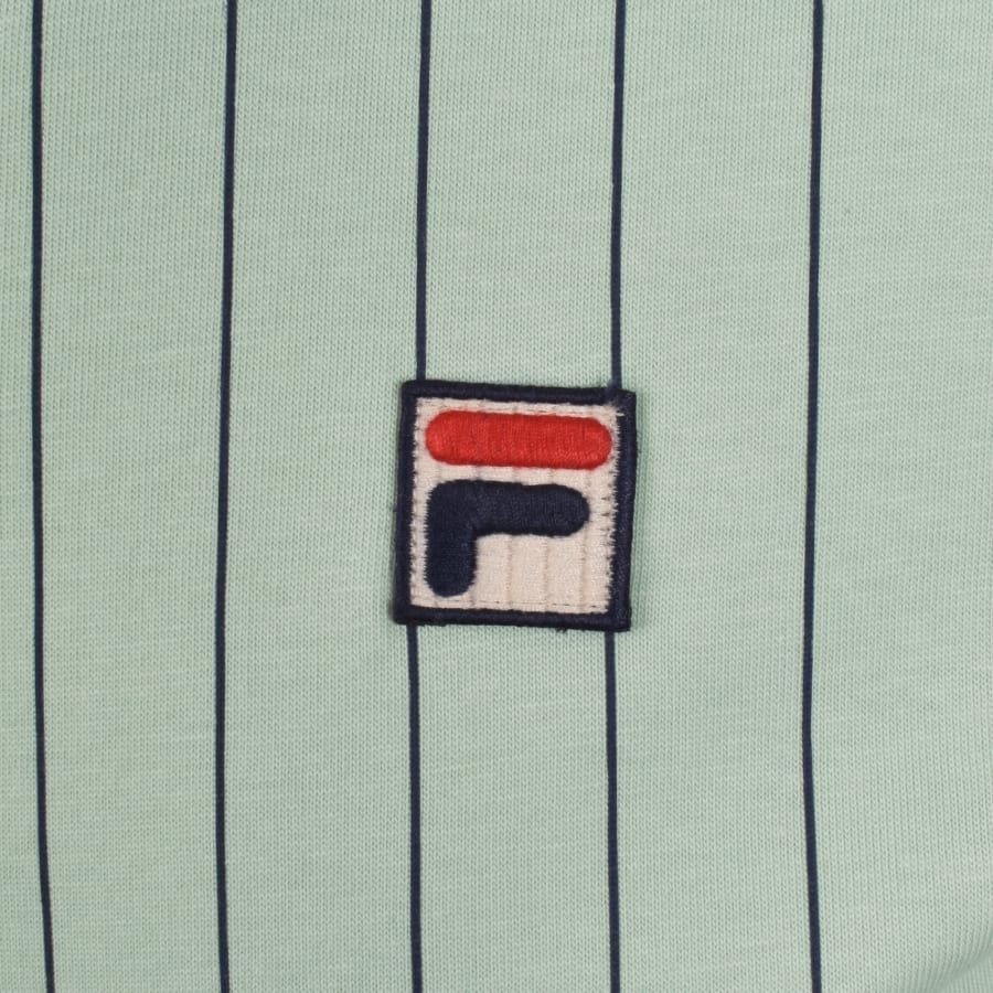 Image number 3 for Fila Pinstripe Polo T Shirt Green