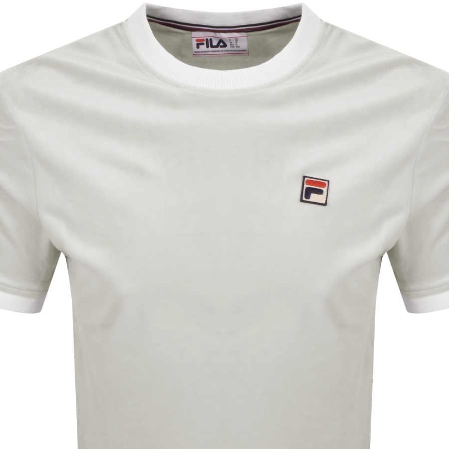 Image number 2 for Fila Basilio Velour T Shirt Grey