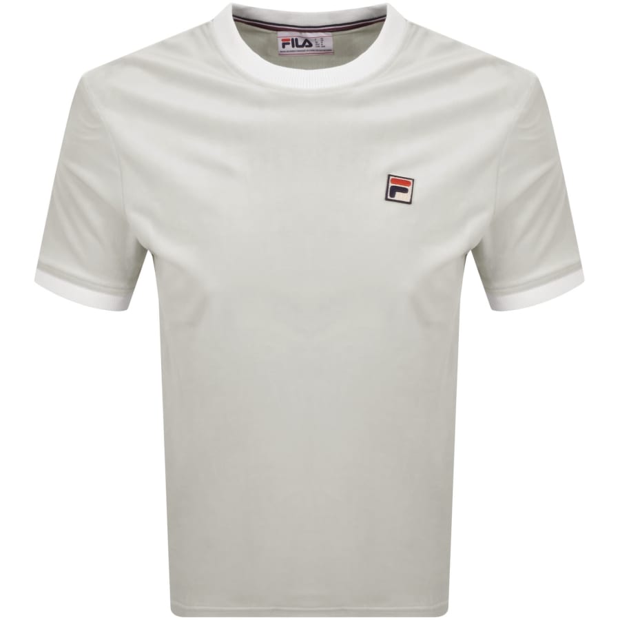 Image number 1 for Fila Basilio Velour T Shirt Grey