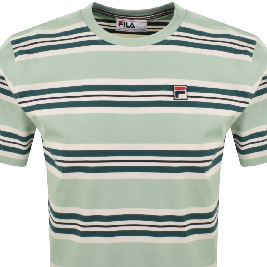 Image number 2 for Fila Cesare Stripe T Shirt Green