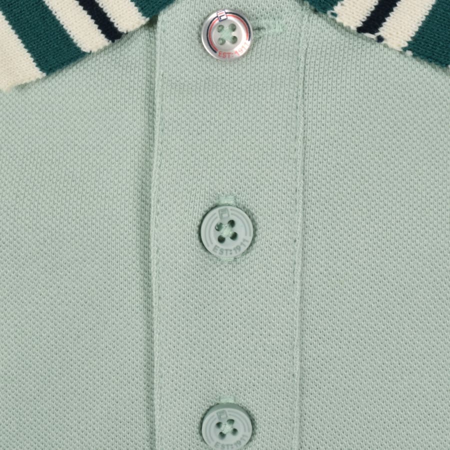 Image number 4 for Fila Achille Heritage Tape Polo T Shirt Green