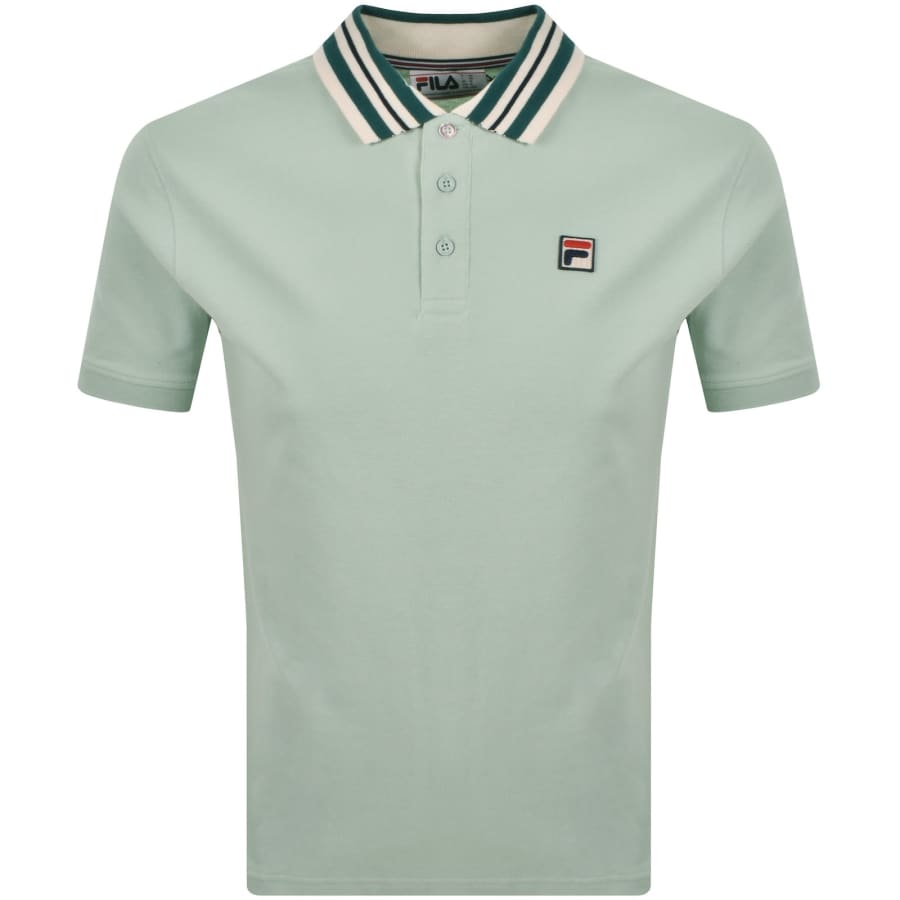 Image number 1 for Fila Achille Heritage Tape Polo T Shirt Green