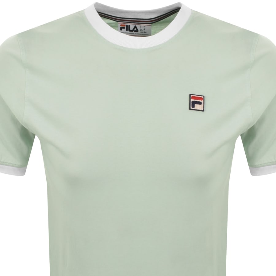 Image number 2 for Fila Marconi Ringer T Shirt Surf Spray Green
