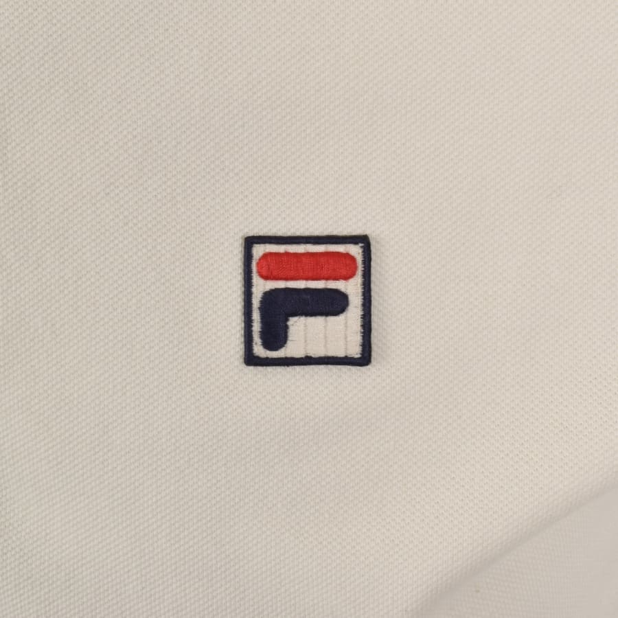 Image number 3 for Fila Achille Heritage Tape Polo T Shirt Off White