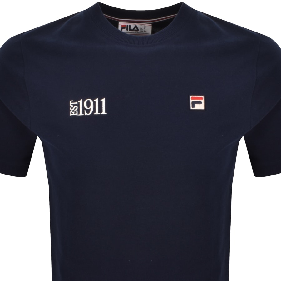 Image number 2 for Fila Silvio Simple T Shirt Navy