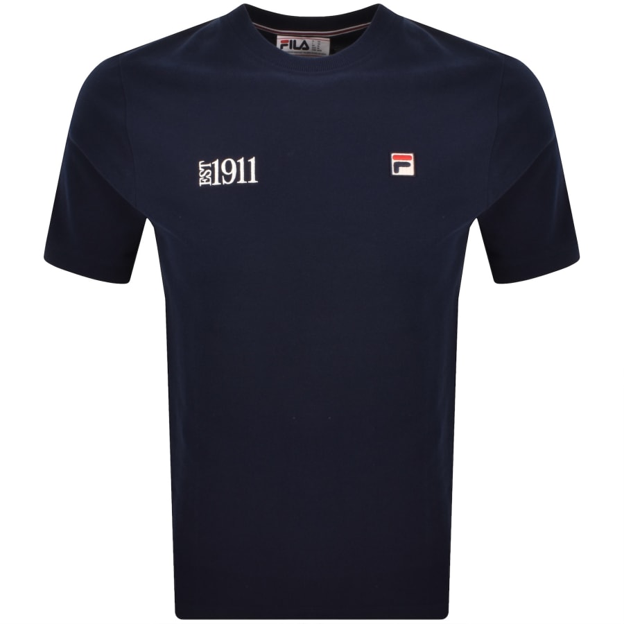Image number 1 for Fila Silvio Simple T Shirt Navy