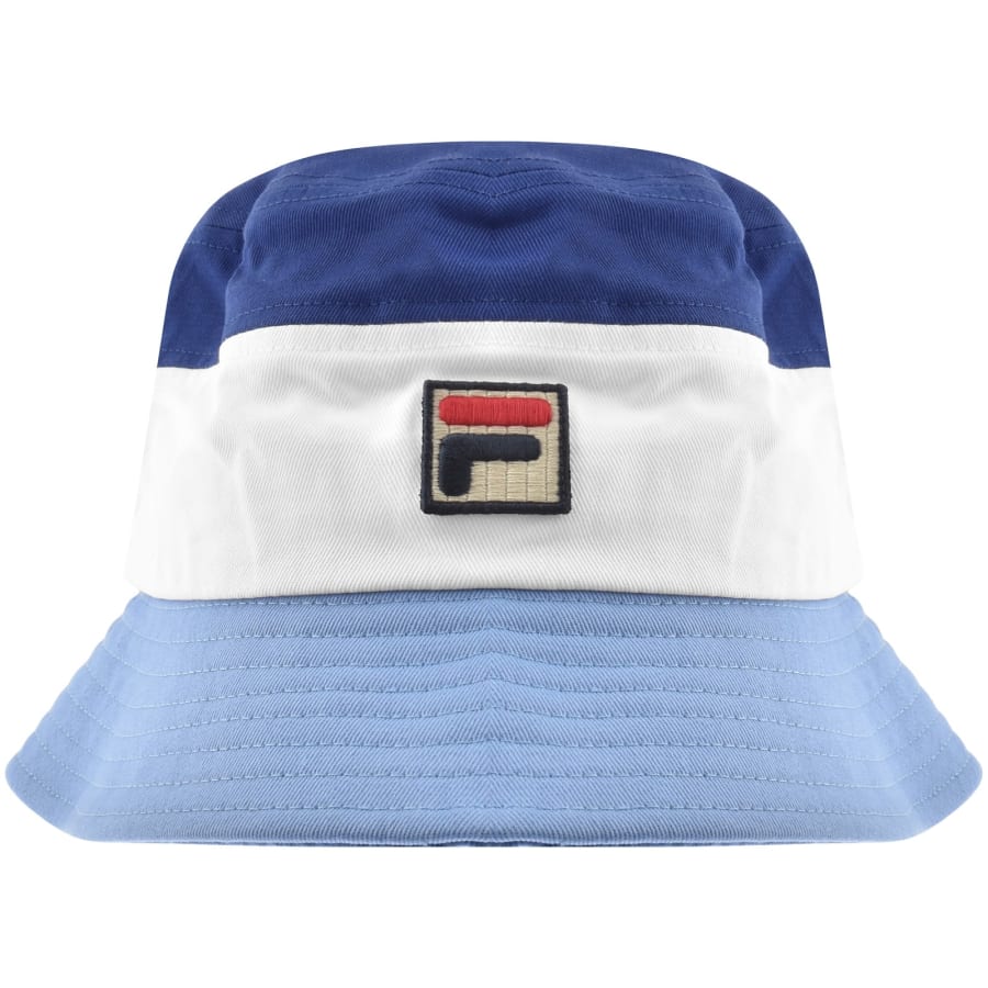 Image number 1 for Fila Marco Tri Colour Bucket Hat Blue